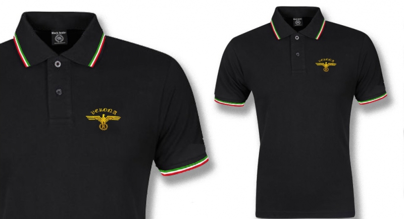 POLO NERA TRICOLORE VERONA AQUILA Polos Pullovers Shirts