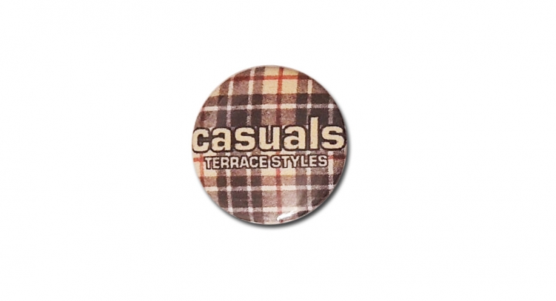 BUTTON PIN CASUALS TARTAN Pins & Stickers