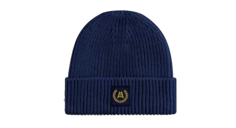 BEANIE RIBBED BLUE ALLORO SCALA APPLICATION Caps