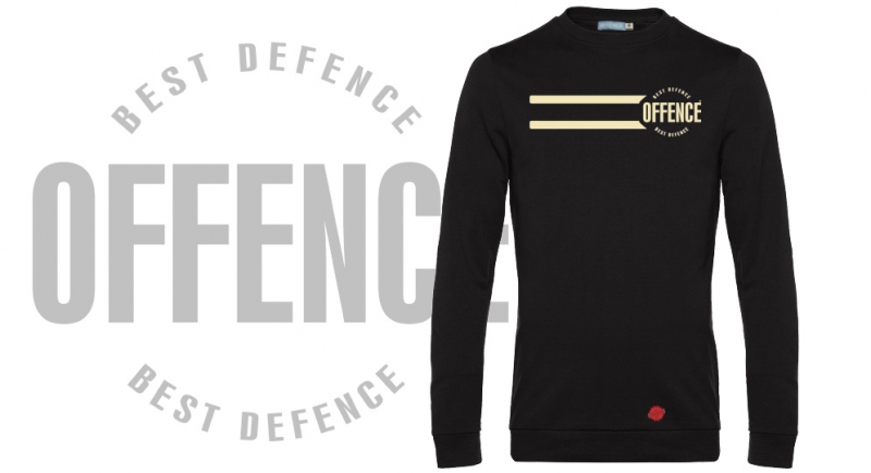 SWEATER OFFENCE BEST DEFENCE CIRCLE LINES Offence best defence
