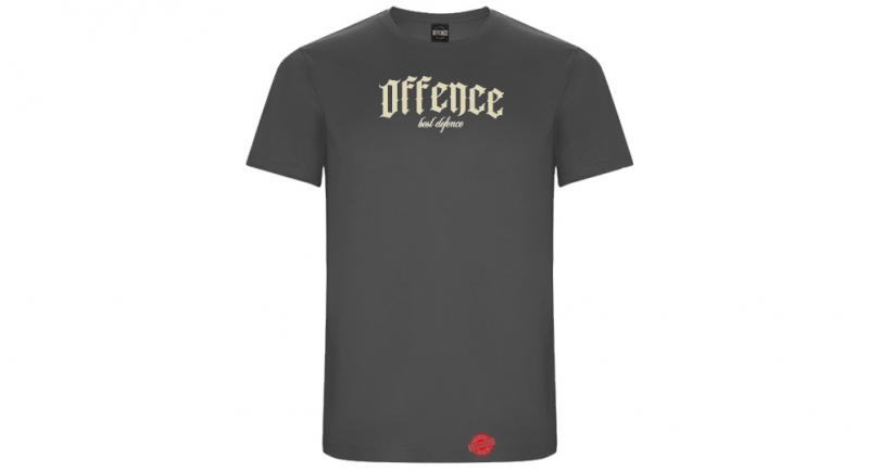 T-SHIRT OFFENCE BEST DEFENCE GOTICA GREEN ANTHRACITE Offence best defence
