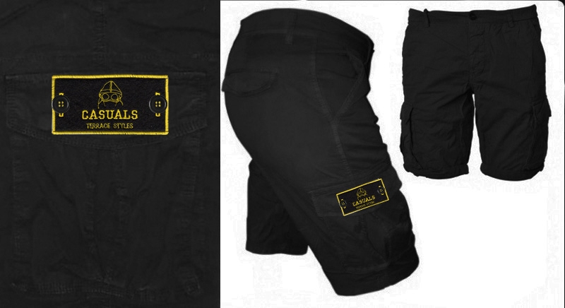 BERMUDA CASUALS GOOGLE BLACK BUTTONS LABEL Shorts & trousers