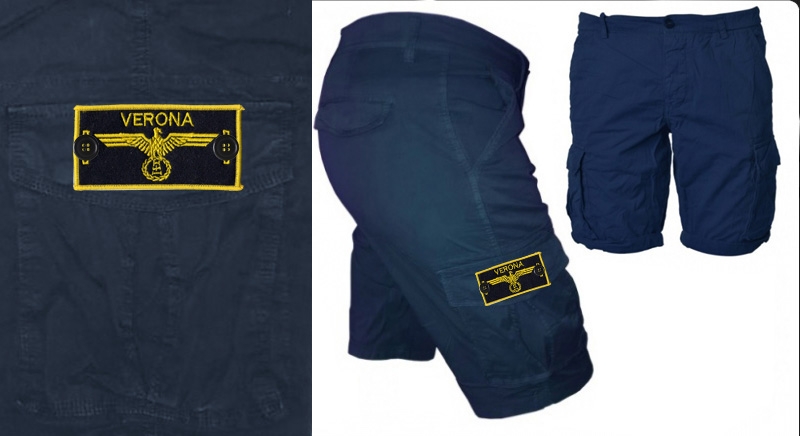 BERMUDA AQUILA VERONA BLU BUTTONS LABEL Shorts & trousers