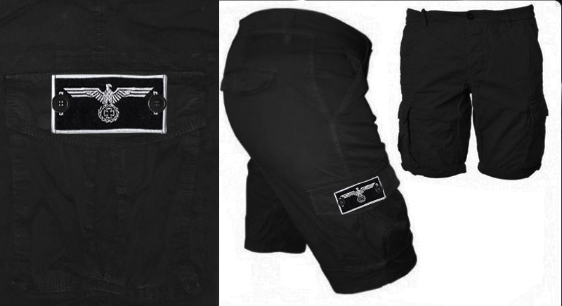 BERMUDA AQUILA IRON CROSS BLACK BUTTONS LABEL Shorts & trousers
