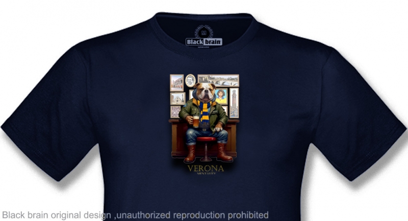 T-SHIRT VERONA MENTALITY THE PUB BLU T-shirts